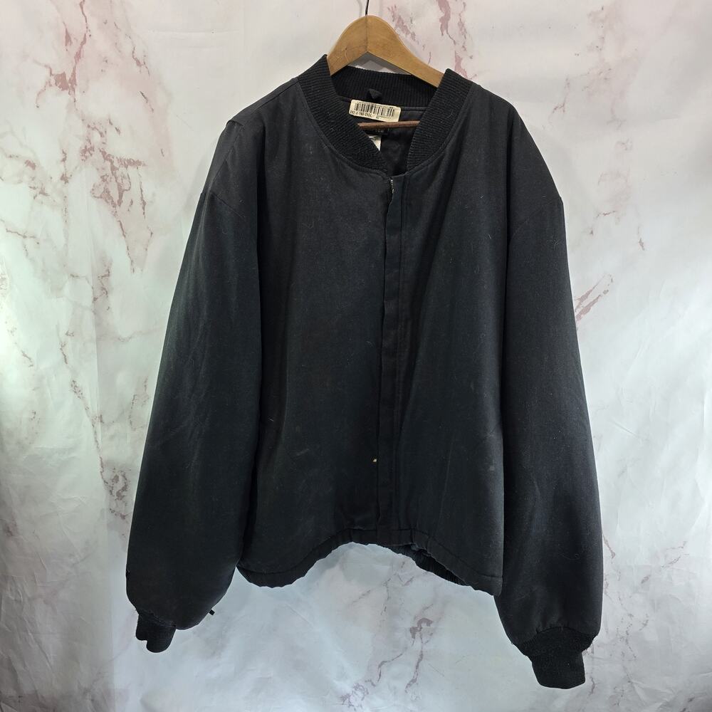 Workrite FR Coat Mens 3XL Black Bomber Zip Thick Hesvyweight Jacket Aramid Kev